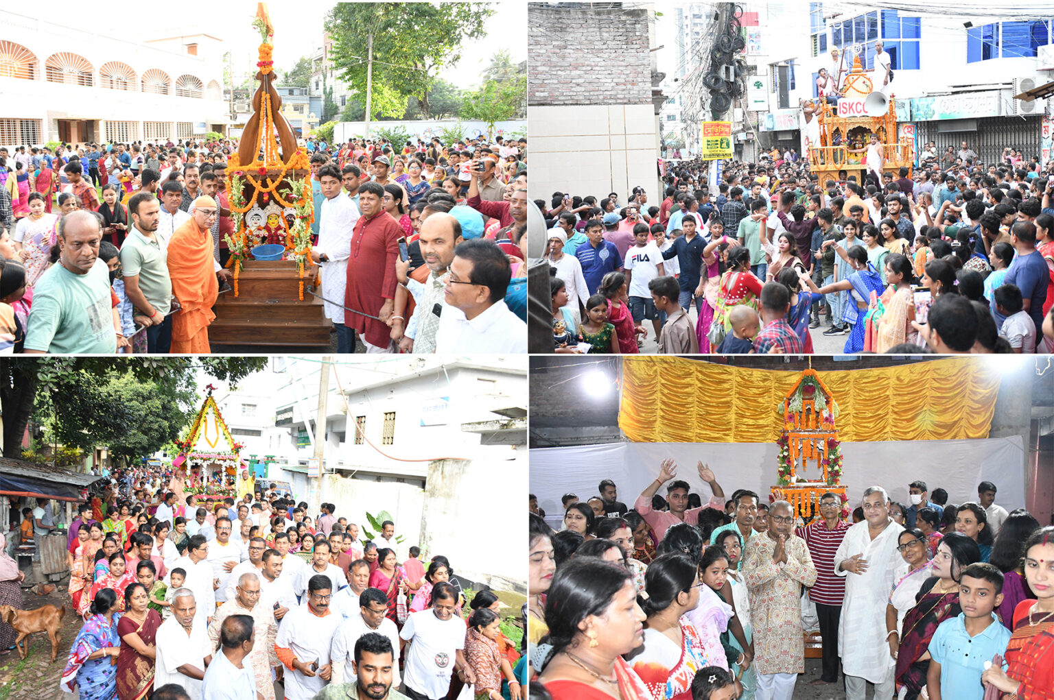 যশোরে উৎসবমুখর পরিবেশে রথযাত্রা