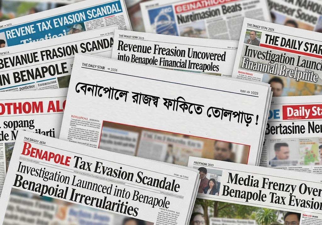 বিভিন্ন মিডিয়ায় সংবাদ প্রকাশ : বেনাপোলে রাজস্ব ফাঁকির ঘটনা নিয়ে তোলপাড়