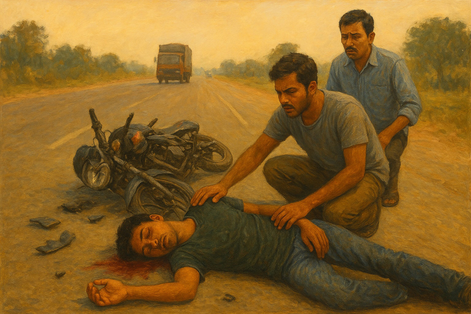 যশোরে বাসের সঙ্গে মোটরসাইকেলের সংঘর্ষে, নিহত ২