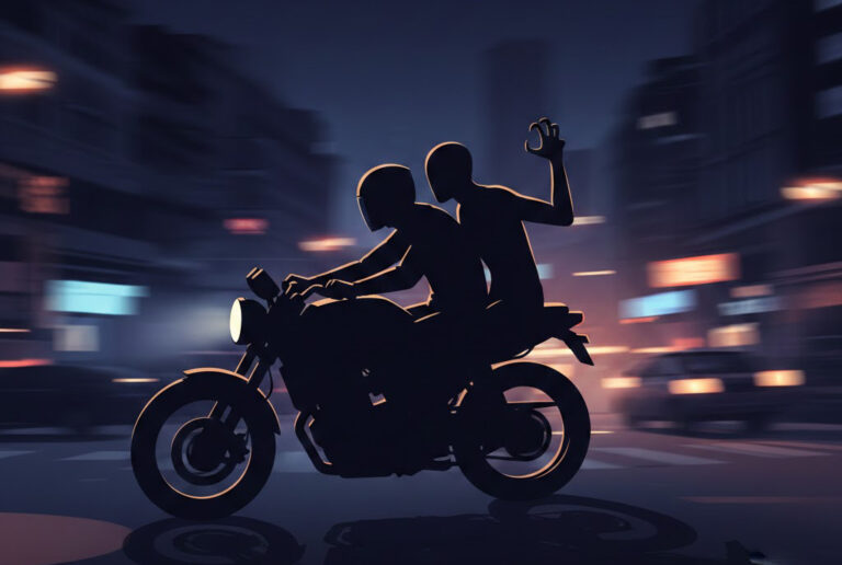 পিছনে বসে মোটরসাইকেল চালককে জবাই করে হত্যা চেষ্টা