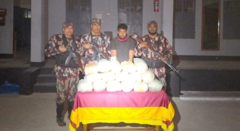 বেনাপোল সীমান্তে পাচারকারীসহ ৪৩ কেজি গাঁজা আটক