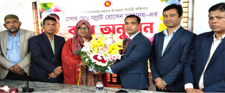 মণিরামপুরে বিদায়ী ও যোগদানকৃত দুই ইউএনওসহ চার কর্মকর্তাকে সংবর্ধনা
