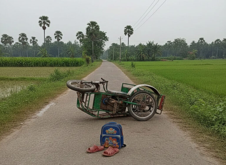 ইজিবাইক উল্টে সাত বছরের শিশুর মৃত্যু