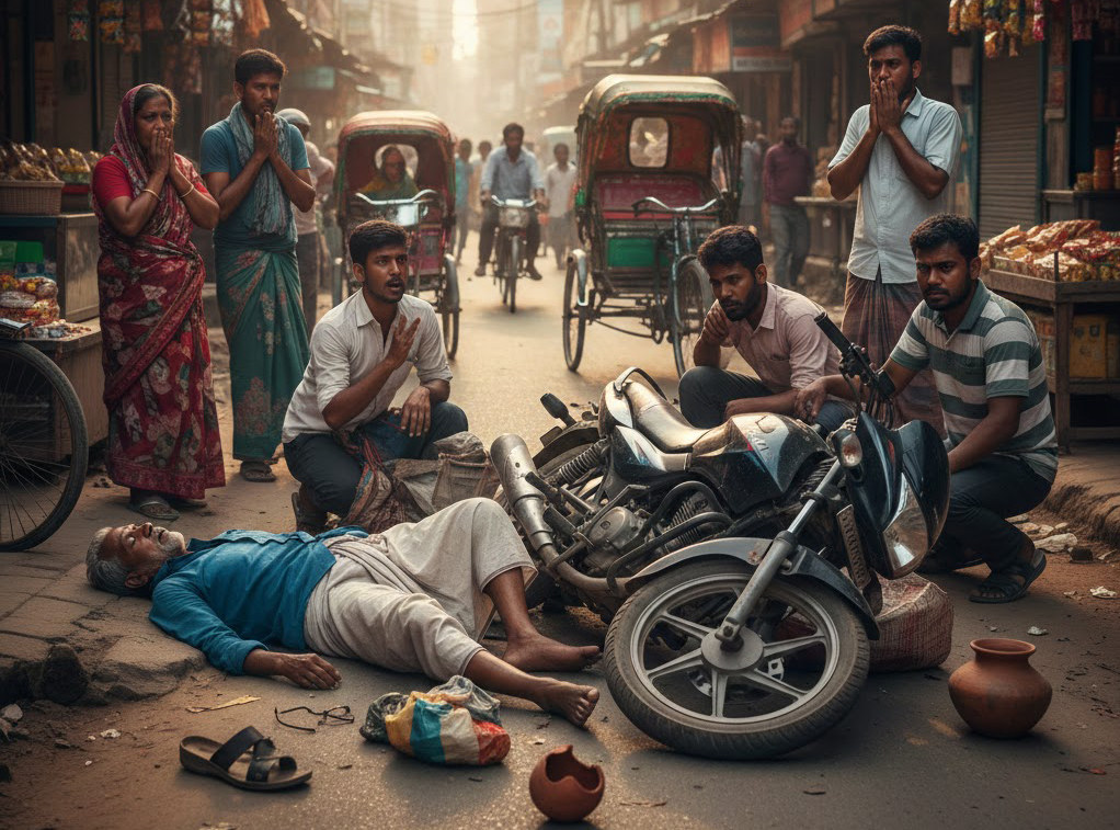 চৌগাছায় মোটরসাইকেলের ধাক্কায় বৃদ্ধের মৃত্যু