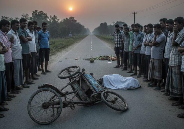 কেশবপুরে সড়ক দুর্ঘটনায় ভ্যানচালকের মৃত্যু