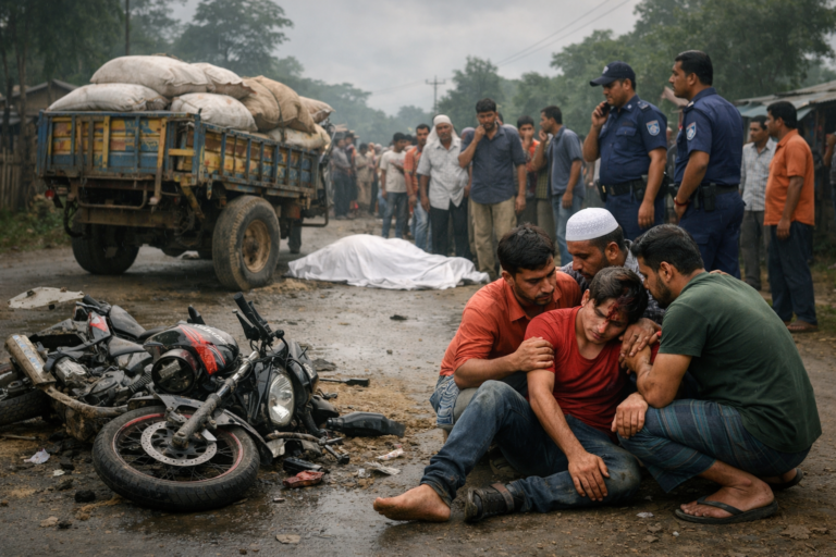 যশোরে ট্রলির ধাক্কায় চাচা নিহত, ভাতিজা আহত