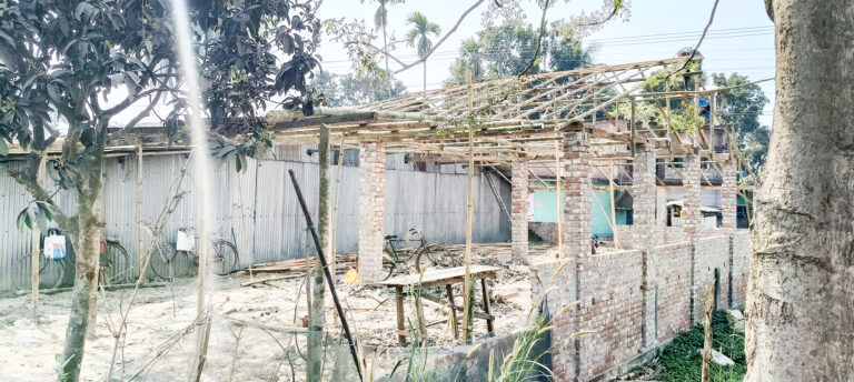 শার্শার বাগুড়ী মৌজায় সরকারি জমি দখল করে আড়ত নির্মাণ