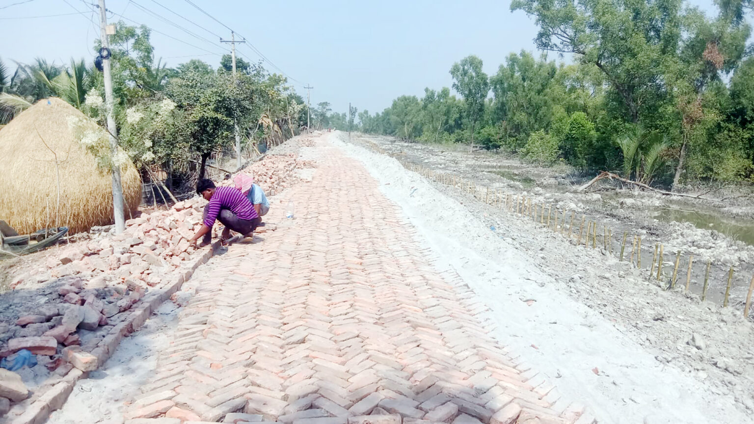 সুন্দরবন ঘেষা গড়ইখালীতে টেকসই রাস্তা গ্রামীণ জীবন বদলের আশা