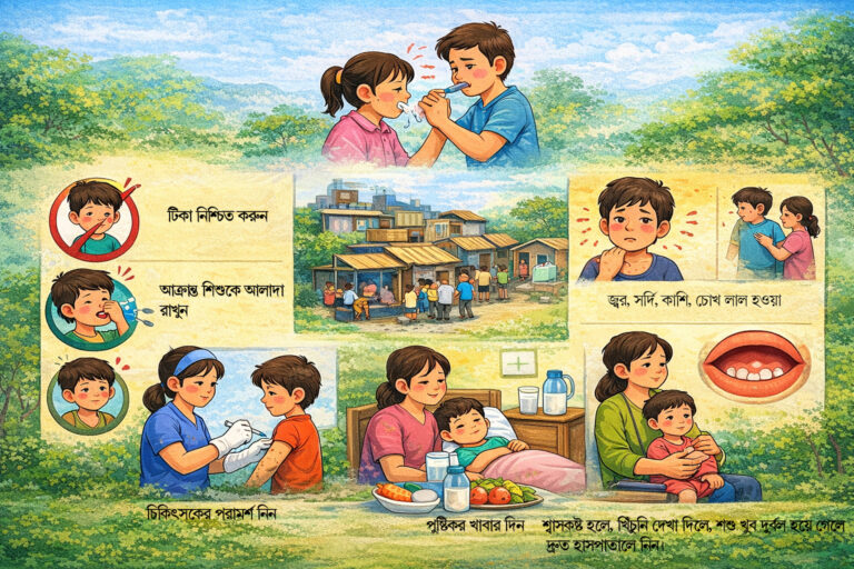 শিশুদের হামের প্রাদুর্ভাব : সচেতনতা ও প্রতিরোধই একমাত্র পথ