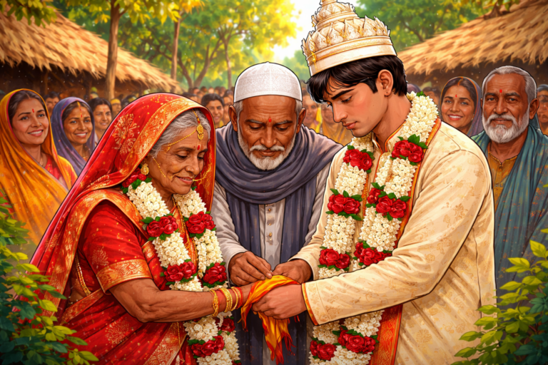 নানি-নাতির বিয়ে, এলাকায় তোলপাড়