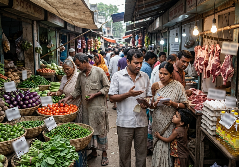 সবজিতে কমলেও বাড়তি দাম গরুর মাংস-ডিম-সয়াবিনের