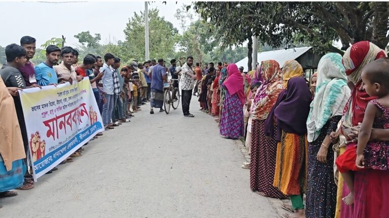 জীবননগরে মাদকবিরোধী মানববন্ধন