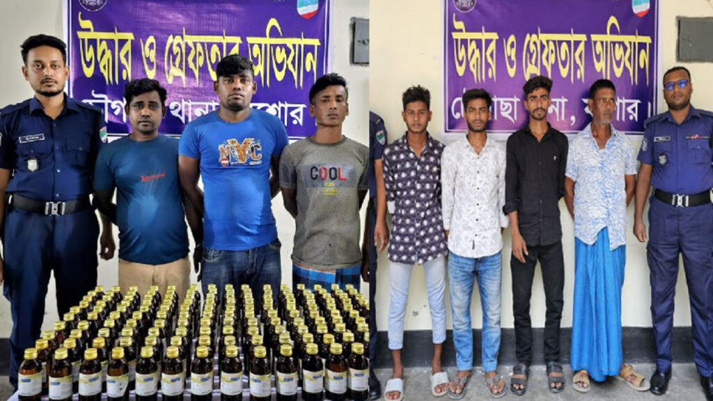 চৌগাছায় ১৫০ লিটার স্পিরিট জব্দ : আটক ৮