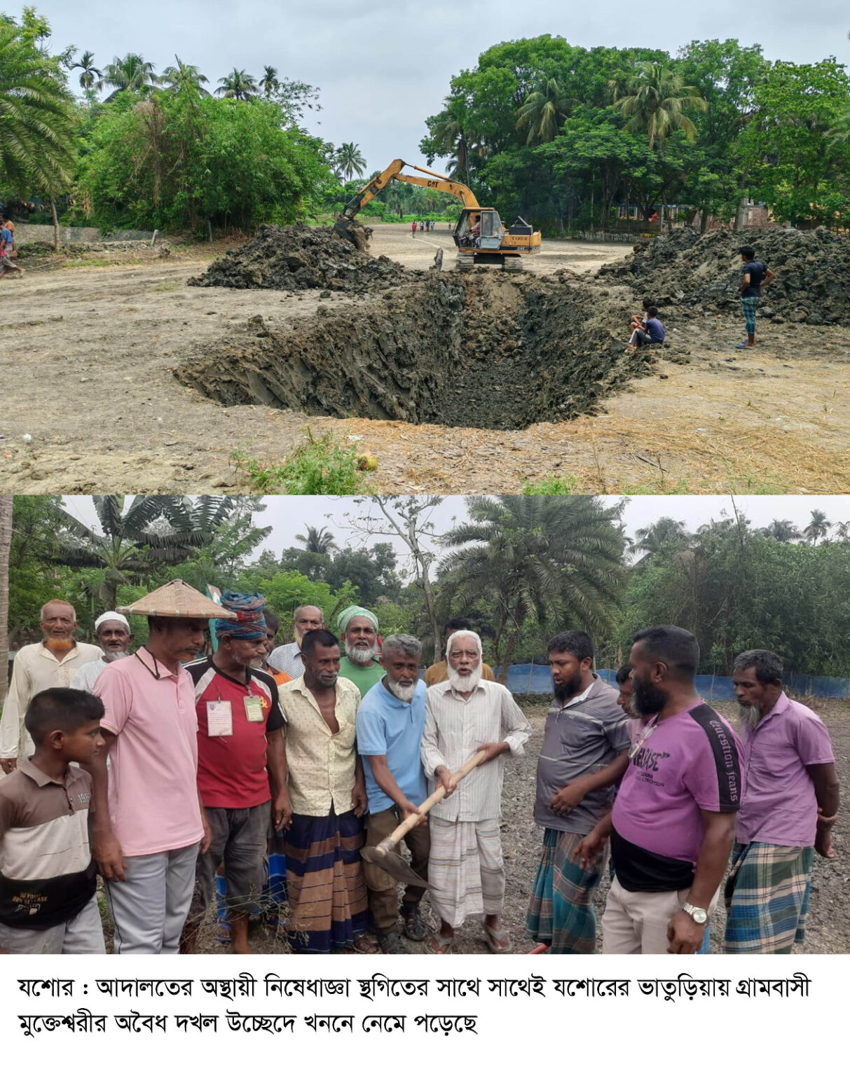 আইনি বাধা অপসারণের পর মুক্তেশ্বরী খনন শুরু, উচ্ছ্বসিত এলাকাবাসী