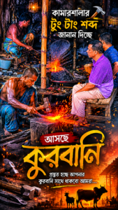 কামারশালার টুংটাং শব্দ জানান দিচ্ছে আসছে কোরবানি (ভিডিও সহ)