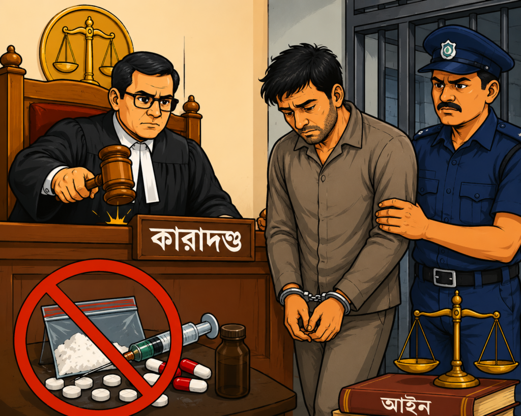 চৌগাছার মাদক কারবারি শামসুল হকের ১৭ বছরের কারাদণ্ড