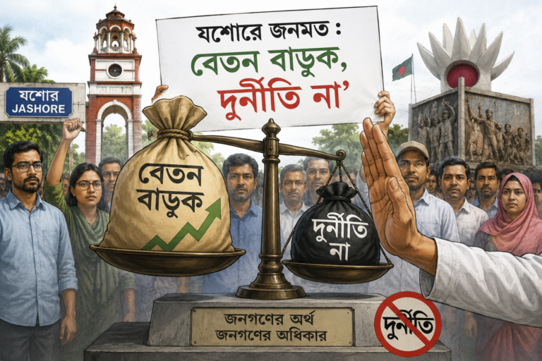 যশোরে জনমত : বেতন বাড়ুক, দুর্নীতি না’