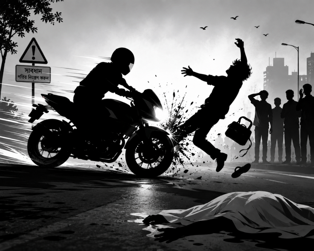 যশোরে মোটরসাইকেলের ধাক্কায় পথচারীর মৃত্যু