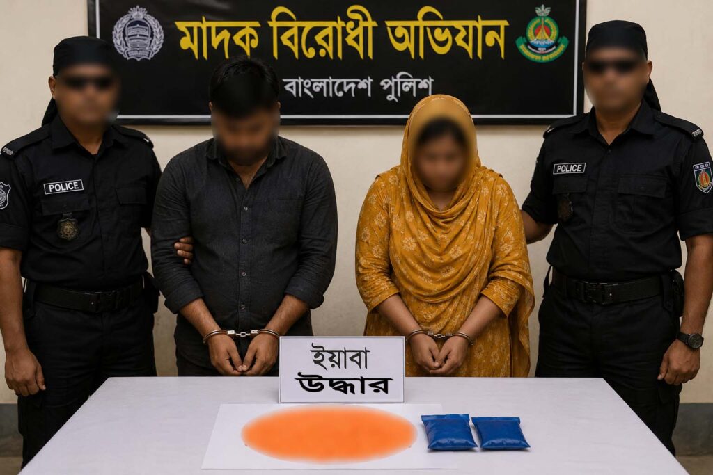 শার্শায় পুলিশের অভিযানে ইয়াবাসহ স্বামী-স্ত্রী আটক